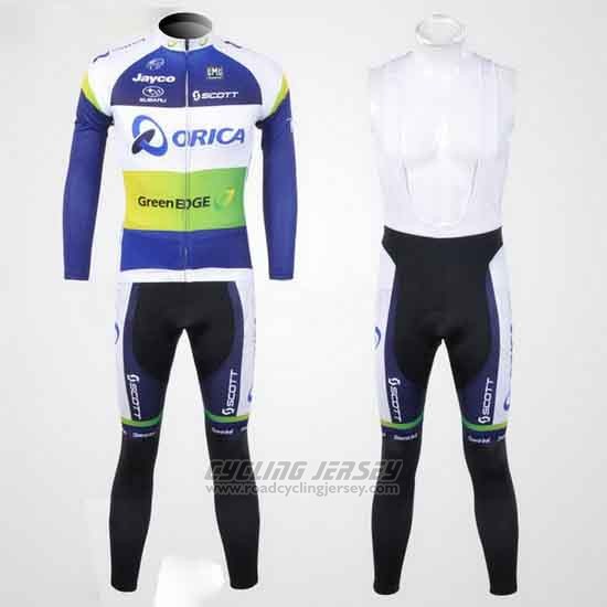 2012 Cycling Jersey GreenEDGE Champion Oceania Long Sleeve and Bib Tight